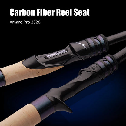 PURELURE Amaro Pro 10-80g 8ft Spinning Rod For Bass High Carbon Long Throwing Fishing Rod In FUJI Accessories Travel Casting
