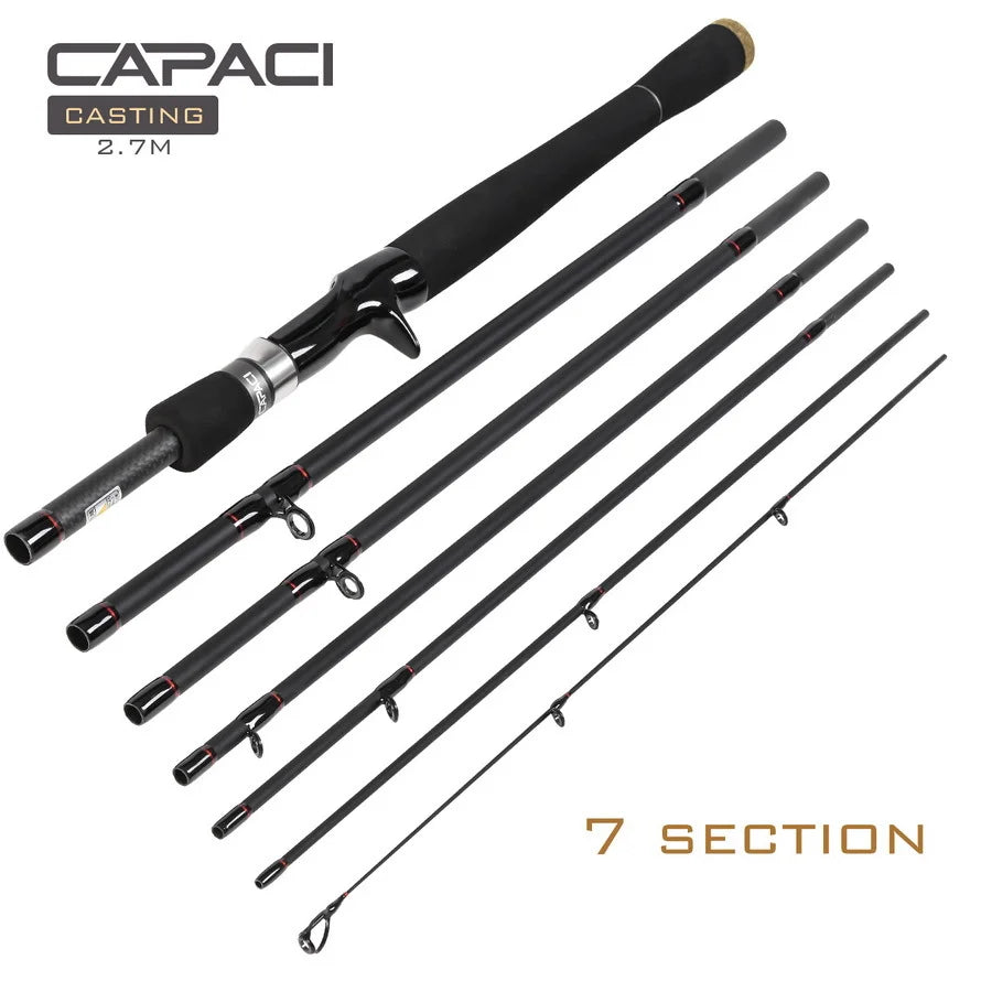 LEO Fishing Rod Casting/Spinning Rod Several Short Sections Fish Rod Telescopic Rod 1.8M-2.7M High Carbon Lure Rod Traveling Rod