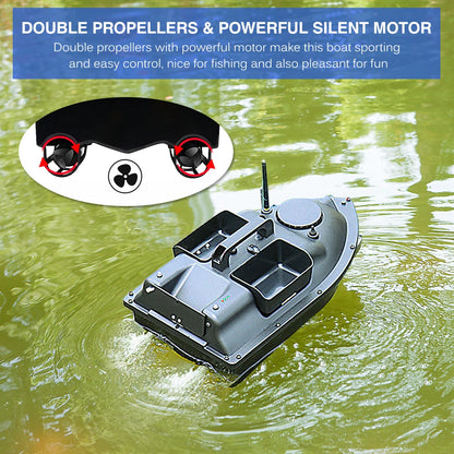 V18 GPS Fishing Bait Boat with 3 Bait Containers Wireless Bait Boat with Automatic Return Function 400 - 500M Remote Range