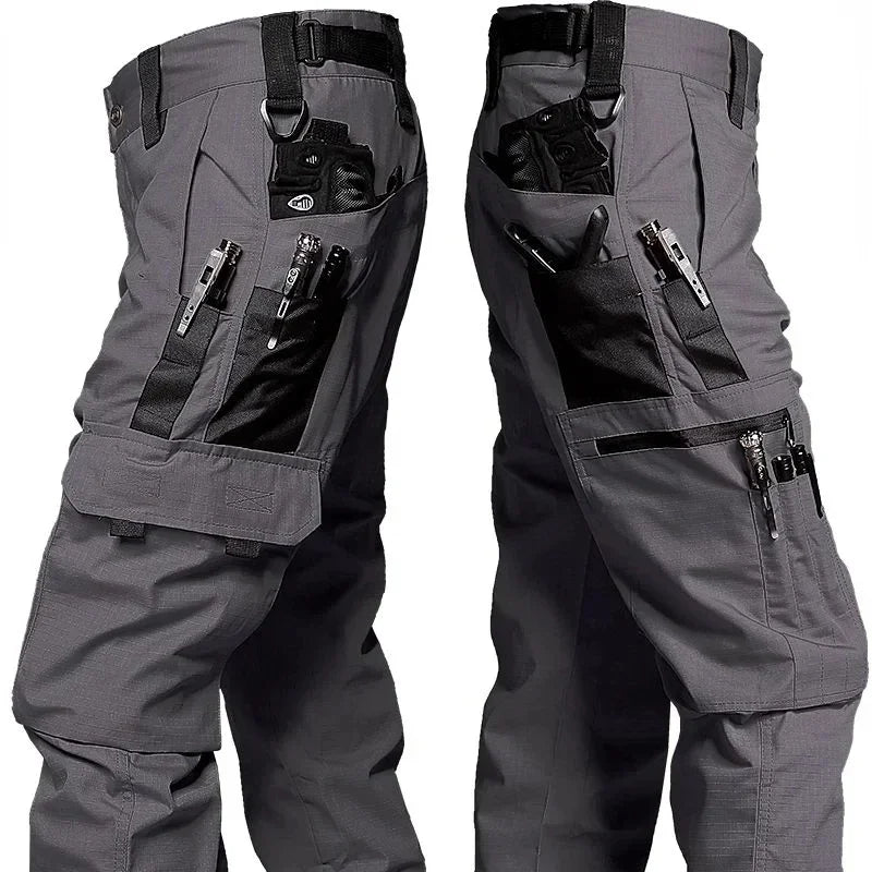 Tactical Pants Mens Outdoor Cargo Trousers Multi-pocket Waterproof Pant Outdoor Workwear Hiking Hunting Pants Wear Resistant
