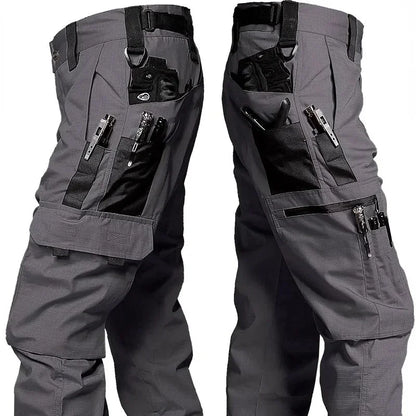 Tactical Pants Mens Outdoor Cargo Trousers Multi-pocket Waterproof Pant Outdoor Workwear Hiking Hunting Pants Wear Resistant