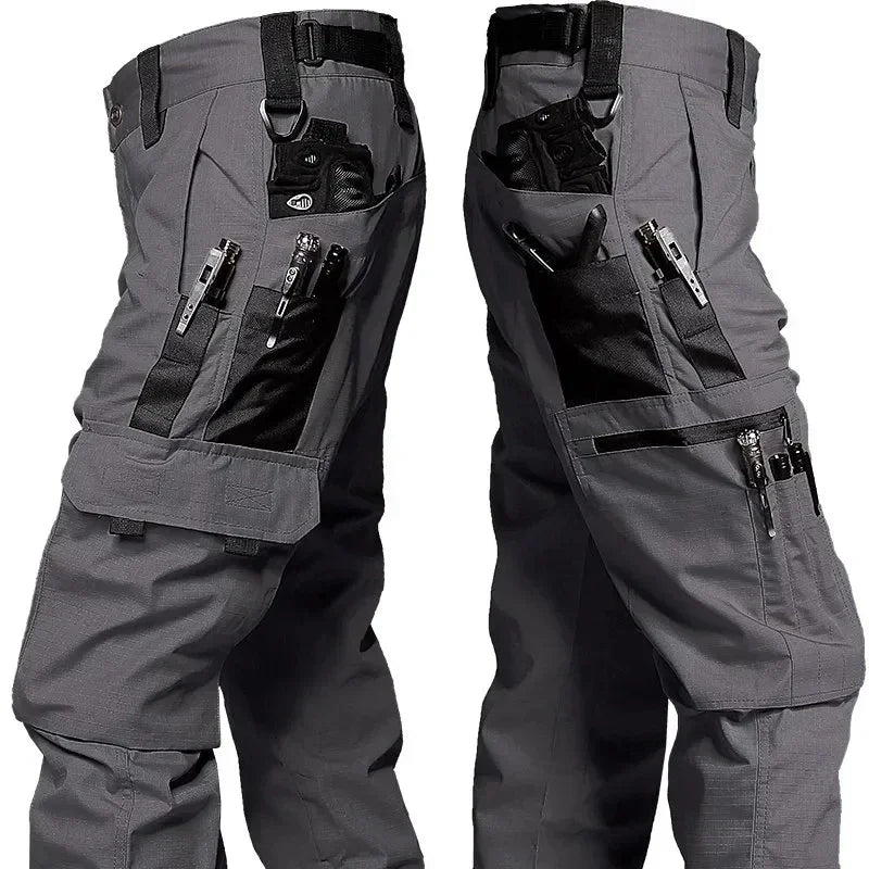 Tactical Pants Mens Outdoor Cargo Trousers Multi-pocket Waterproof Pant Outdoor Workwear Hiking Hunting Pants Wear Resistant