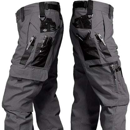 Tactical Pants Mens Outdoor Cargo Trousers Multi-pocket Waterproof Pant Outdoor Workwear Hiking Hunting Pants Wear Resistant
