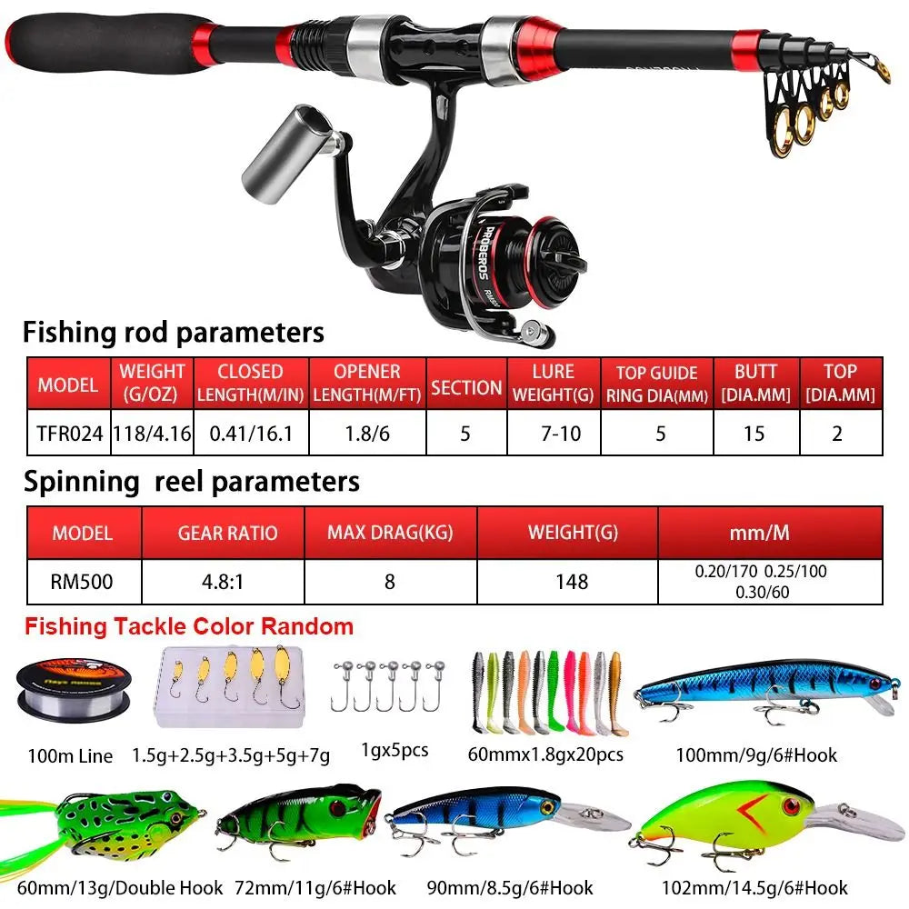 Fishing Pole Fishing Line Fishing Rod Fishing Lures Fishing Reel Telescopic Fishing Rod Fishing Full Kits Fishing Tackle Kits