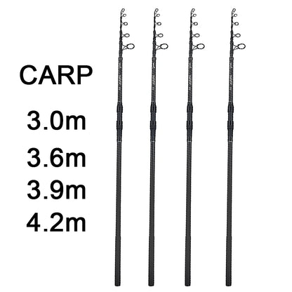 3.0M-4.2M Carp Telescopic Fishing Rod,30-200g Lure Rod,40T Carbon Surf Spinning Rod,Saltwater Freshwater Distance Throwing Rod