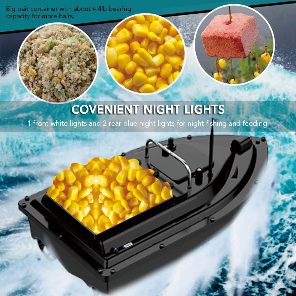D16  Fishing Bait Boat Wireless Remote Control Fishing Feeder Fish Finder Device 430-540 yards Remote Range Fish Accessories