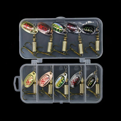 Spinner Baits, Fishing Lures, Treble Hook Lures, Metal Blade Spinners, Multi-Color Fishing Kit, Bass Fishing Accessories