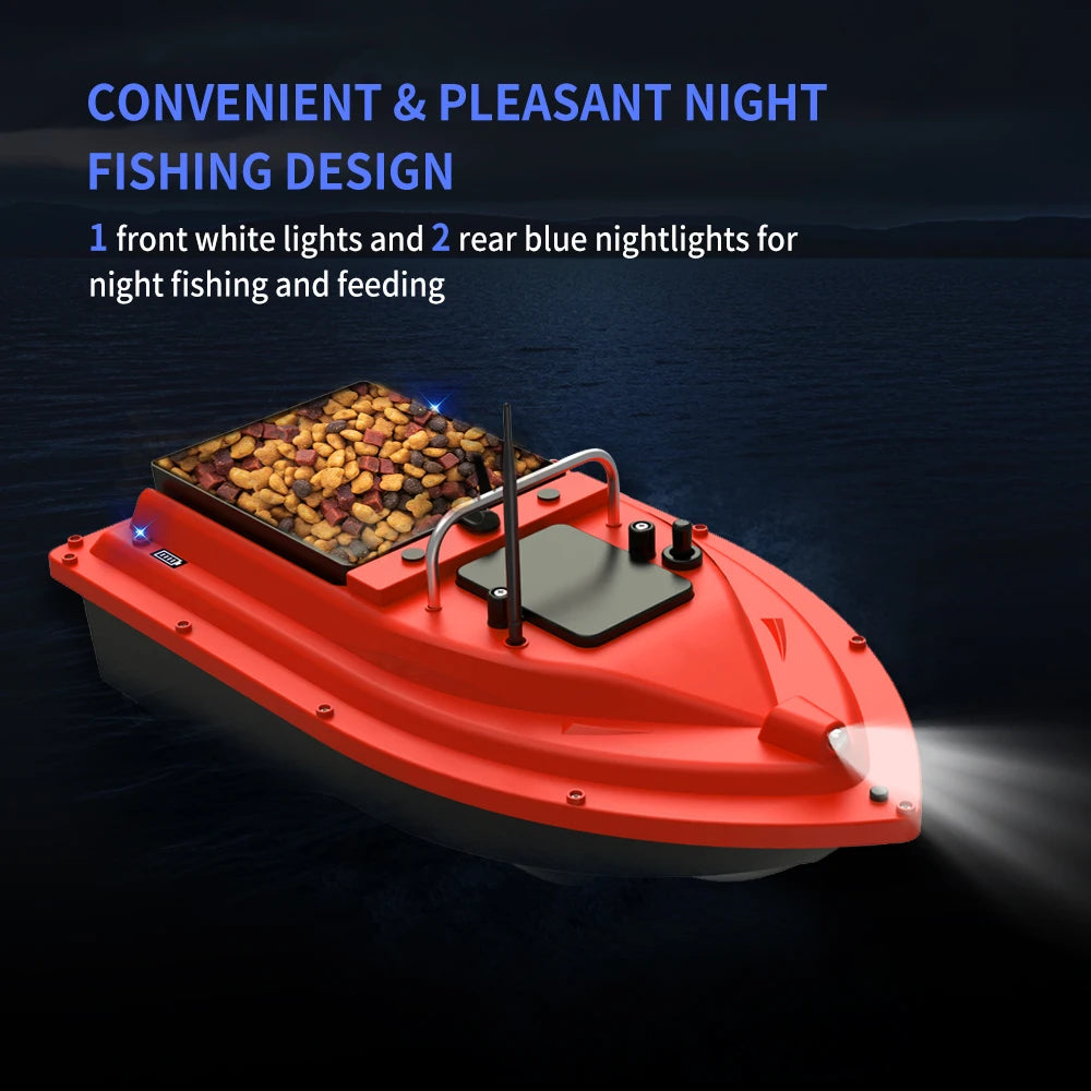 D16B GPS 500m Fishing Bait Boat 16 Points 1.5KG Load Bait Container 12000mAh Battery 2.4GHz Auto-Pilot Remote Bait Dispenser