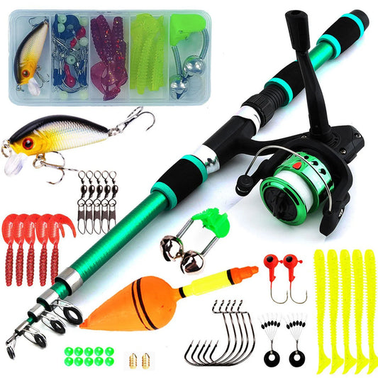 Ultra short rod wheel set 1.8m children's fishing rod and gear set