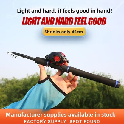 1.65M/1.8M/2.1M Length Spinning Rods Ultralight Weight Telescopic Design Ultralight Fishing Rod Spinning Type Carbon Material