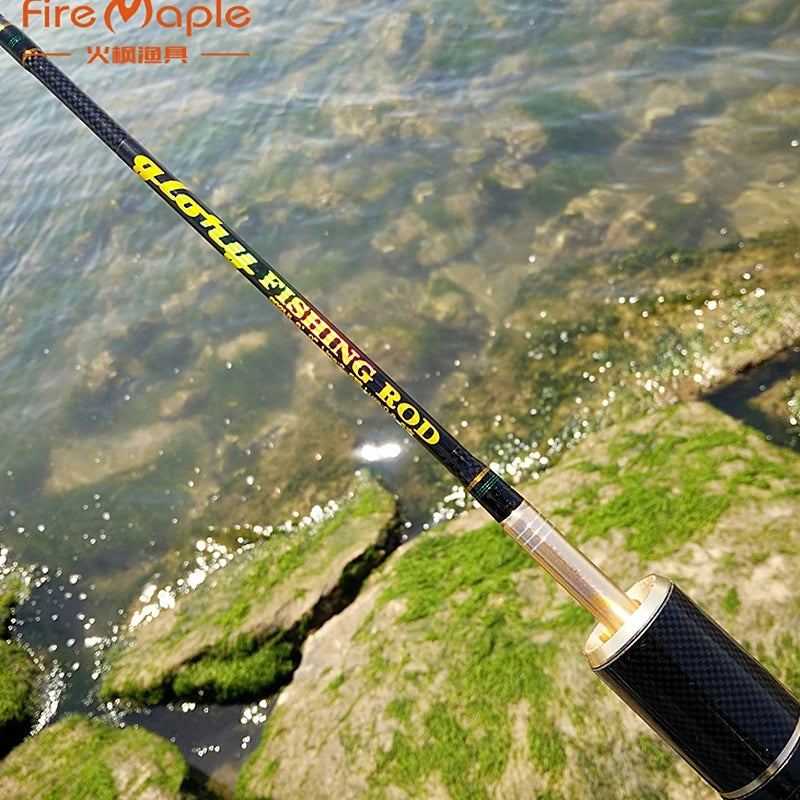 Fire Maple 602UL power 1.8m 5.9feet fishing rod thin spinning rods super light red woman rod weight 90g carbon 2 sections 2 tips