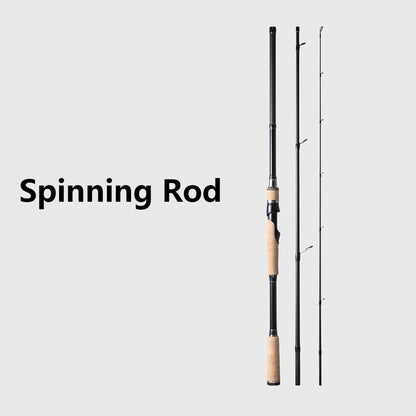 Fuji Guide Ring,3 Sections Lure Rod,Carbon Fiber Ultra Light Spinning and Casting Rod,Distance Throwing,Trout Bass Fishing Rod