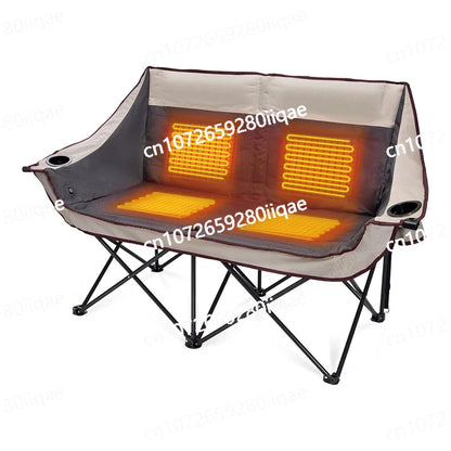 Arrival Oversized Heated Camping Chair Portable Deluxe Heated Loveseat Beach Chairs Heated Double Camping Chair
