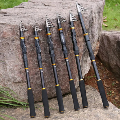 Sougayilang 99% Carbon Portable Telescopic Fishing Rod Spinning Fish Hand Fishing Tackle Casting Rod Good Carp Sea Fishing Pole