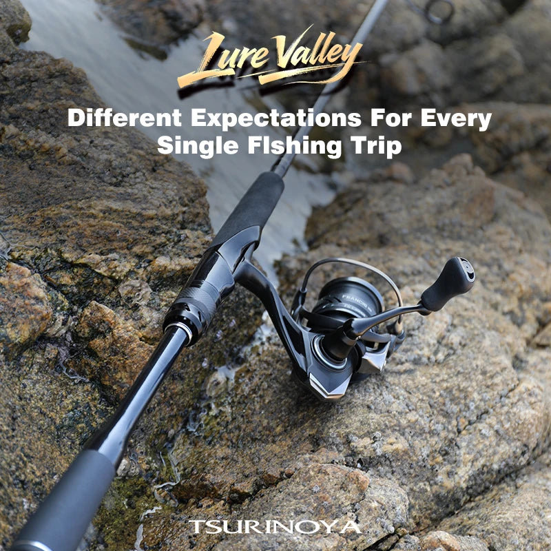TSURINOYA Travel Fishing rod LURE VALLEY 5 Section 1.98m 2.08m 2.28m 2.44m 2.7m FUJI SIC+A Guide Action RF Spinning Casting Rod