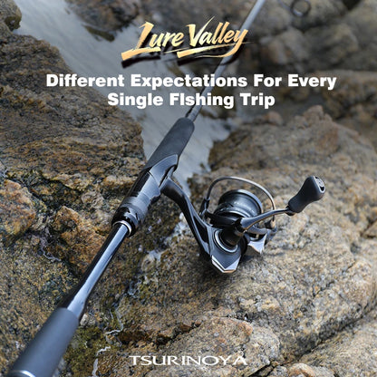 TSURINOYA Travel Fishing rod LURE VALLEY 5 Section 1.98m 2.08m 2.28m 2.44m 2.7m FUJI SIC+A Guide Action RF Spinning Casting Rod