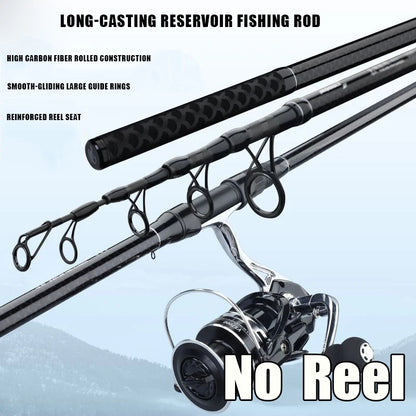3.0M-4.2M Carp Telescopic Fishing Rod,30-200g Lure Rod,40T Carbon Surf Spinning Rod,Saltwater Freshwater Distance Throwing Rod