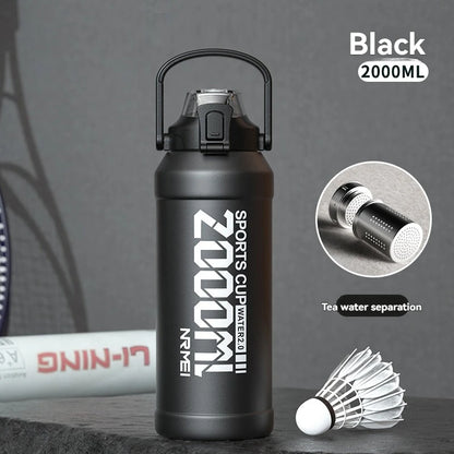 Thermos Water Bottle With Straw Handle Cup 316 Stainless Steel Flask Large Capacity Vacuum Insulated Tumbler