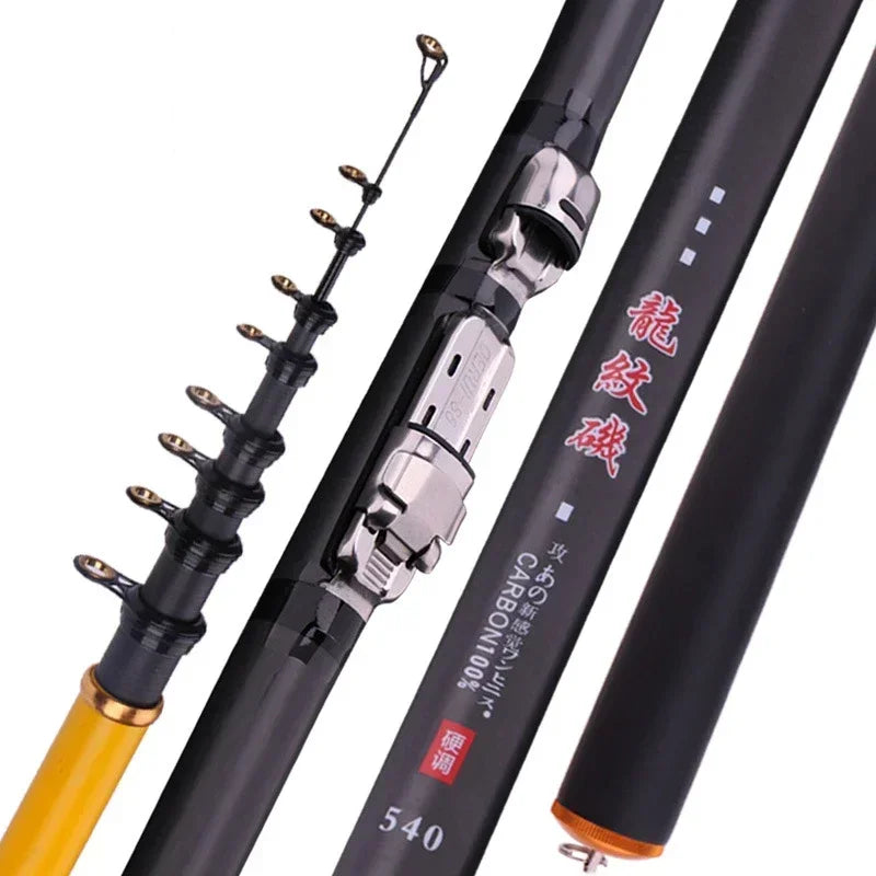 3.6M 4.5M 5.4M 6.3M Rock Fishing Rod Spinning High Quality Fishing Rod M Power Telescopic Carp Feeder Surf Spinning Rod
