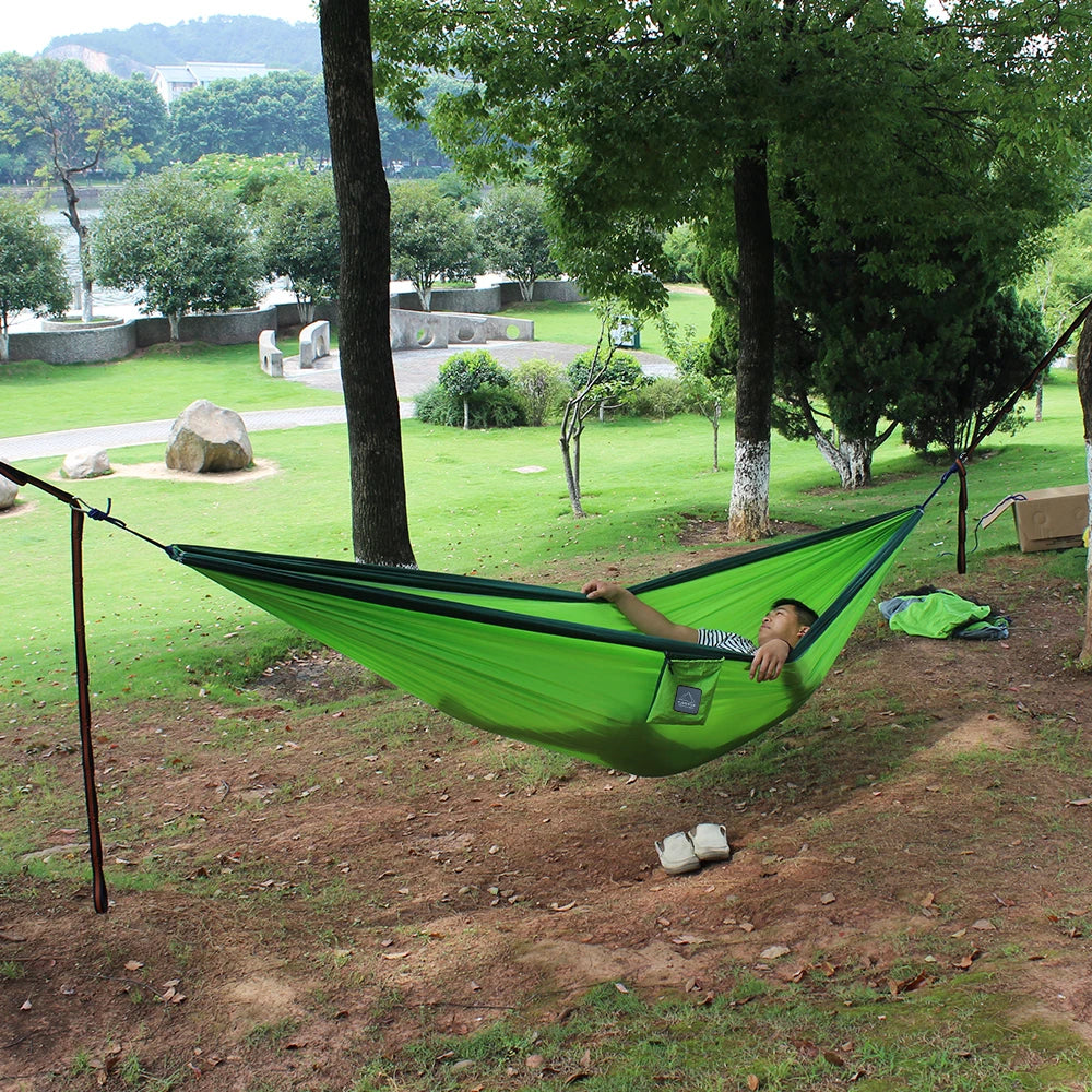 300*200cm Double size super light weight Portable Nylon Camping Hammock for outdoor Sleeping leisure