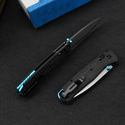 Bugout 535 Outdoor Folding Pocket Knife Damascus Steel Carbon Fiber Handle Hunting Tactical Knife Camping Fishing EDC Tool