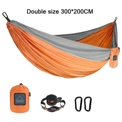 300*200cm Double size super light weight Portable Nylon Camping Hammock for outdoor Sleeping leisure