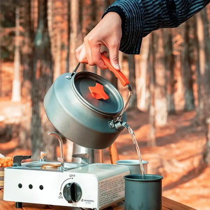 Camping Water Kettle Lightweight Aluminium Alloy Teapot for Outdoor Tourism Cookware Travel Hiking Picnic Tableware