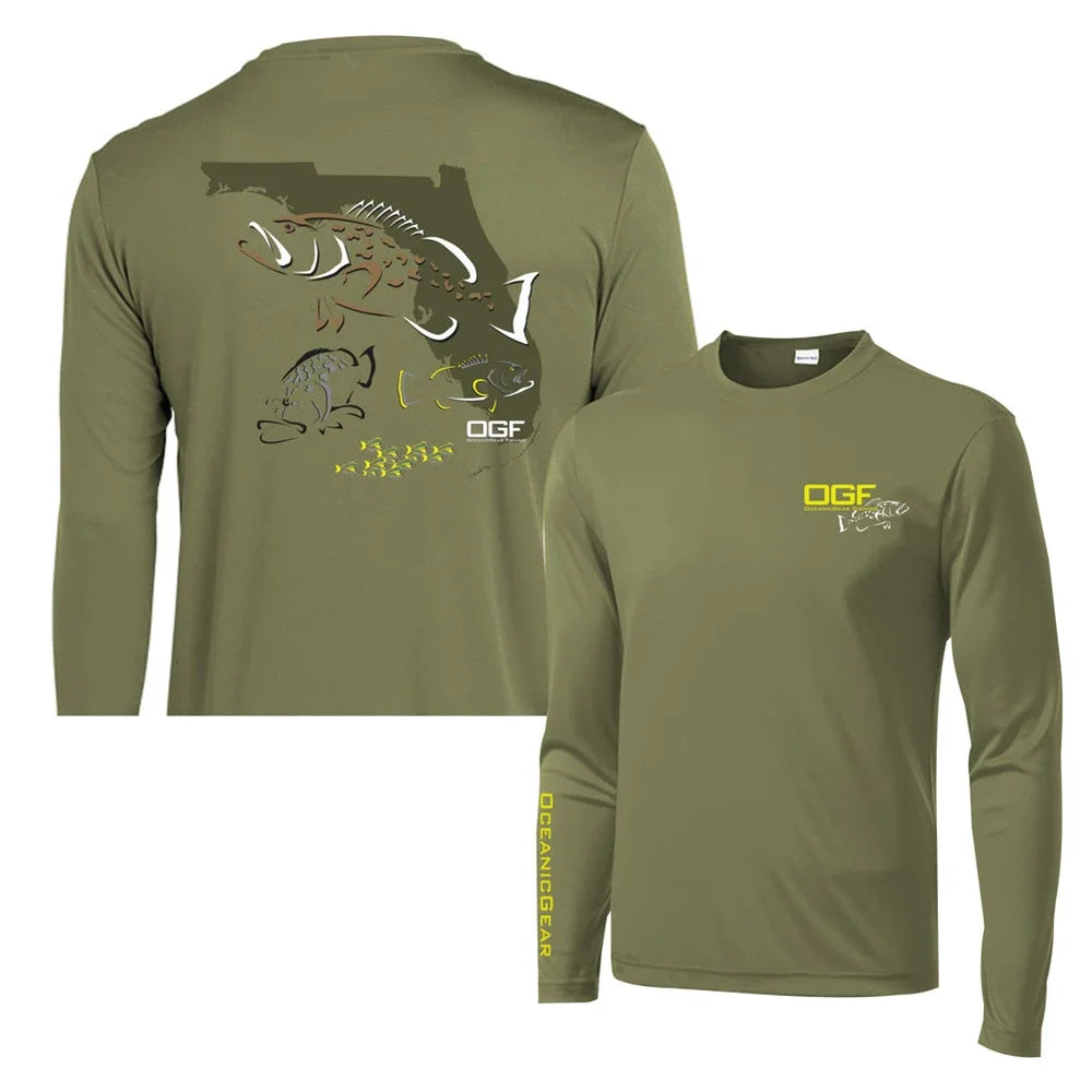 Fishing Tops Wear Sports Clothing Mens Crewneck Shirt Print Fishing Long Sleeve Uv Protection Shirt HOODY PRINT Camisa De Pesca