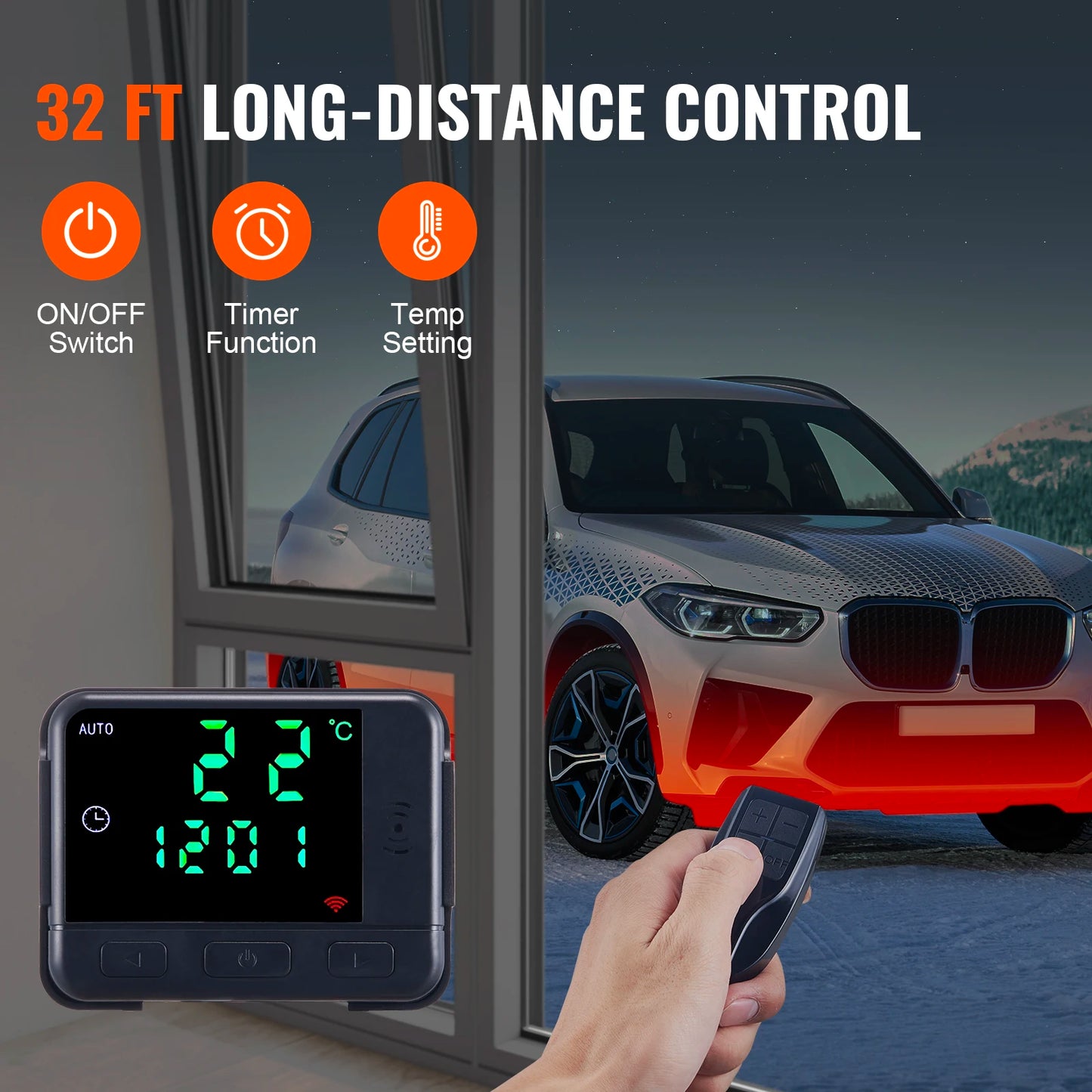 SucceBuy 2KW Diesel Air Heater 12V Diesel Heater with LCD Display Diesel Parking Heater Rapid Heating for RV Trailer Camper Boat