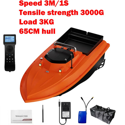 New 12V RC GPS Bait Boat 3 Meters/second 100 Fishing Spots 500m Load 3KG Automatic Cruise Return Electromagnetic Control Valve