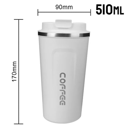 Double Stainless Steel Car Thermos Mug Coffee Mug Thermo Cafe 380/510ML for Tea Water Coffee Leak_Proof Travel Thermo Cup