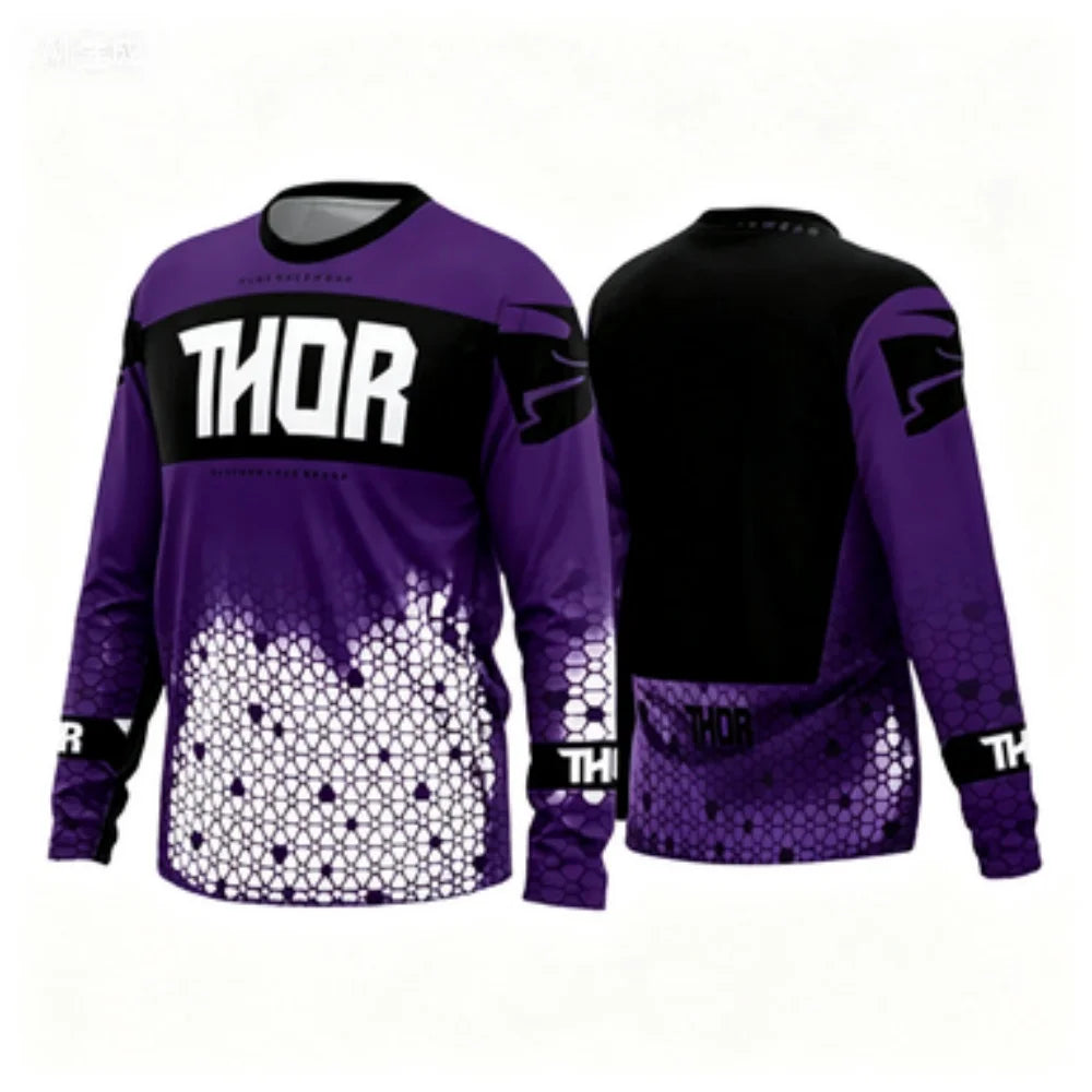 THOR Motorcycle Riding Jacket Long Sleeve Breathable Professional Racing Suit Outdoor Sports Protective Gear for Off-Road Riders