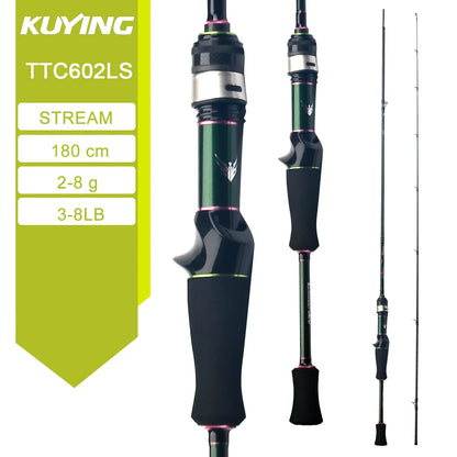 KUYING TETON Stream Trout 1-3lb 2-4lb 3-8lb Fishing Rod Lure Cane Spinning Baitcasting FUJI Carbon UL L SUL Ultralight
