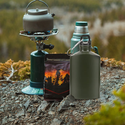 Durable Aluminum Canteen 500ml Flat Portable Water Bottle for Outdoor Camping Hiking Travel Lightweight Army Green