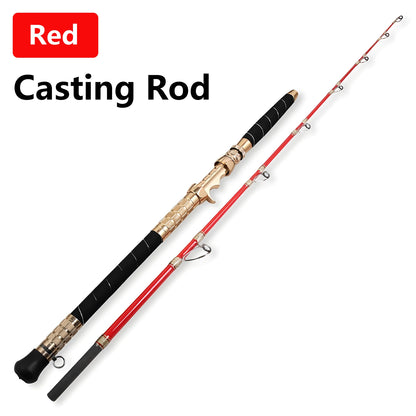 Sea Boat Jigging Fishing Rod for Cuttlefish Octopus Squid,Solid Fiberglass Spinning Casting Rod,XXH Ocean Fishing Pole Tool