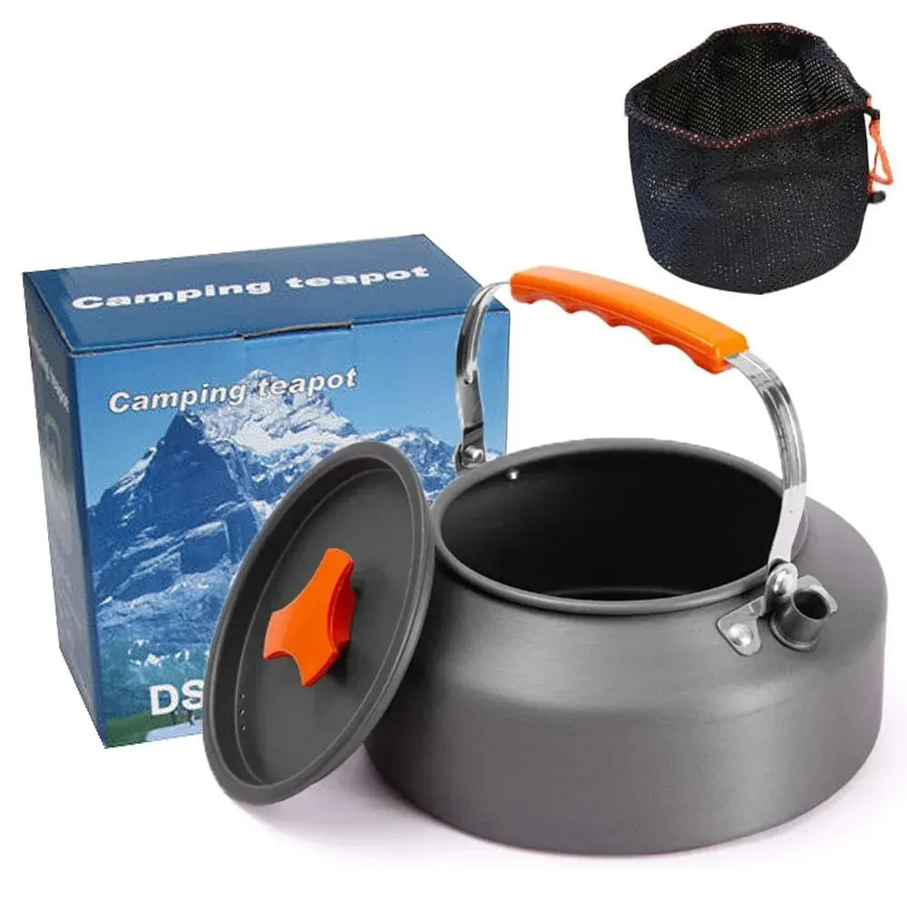 Camping Water Kettle Lightweight Aluminium Alloy Teapot for Outdoor Tourism Cookware Travel Hiking Picnic Tableware