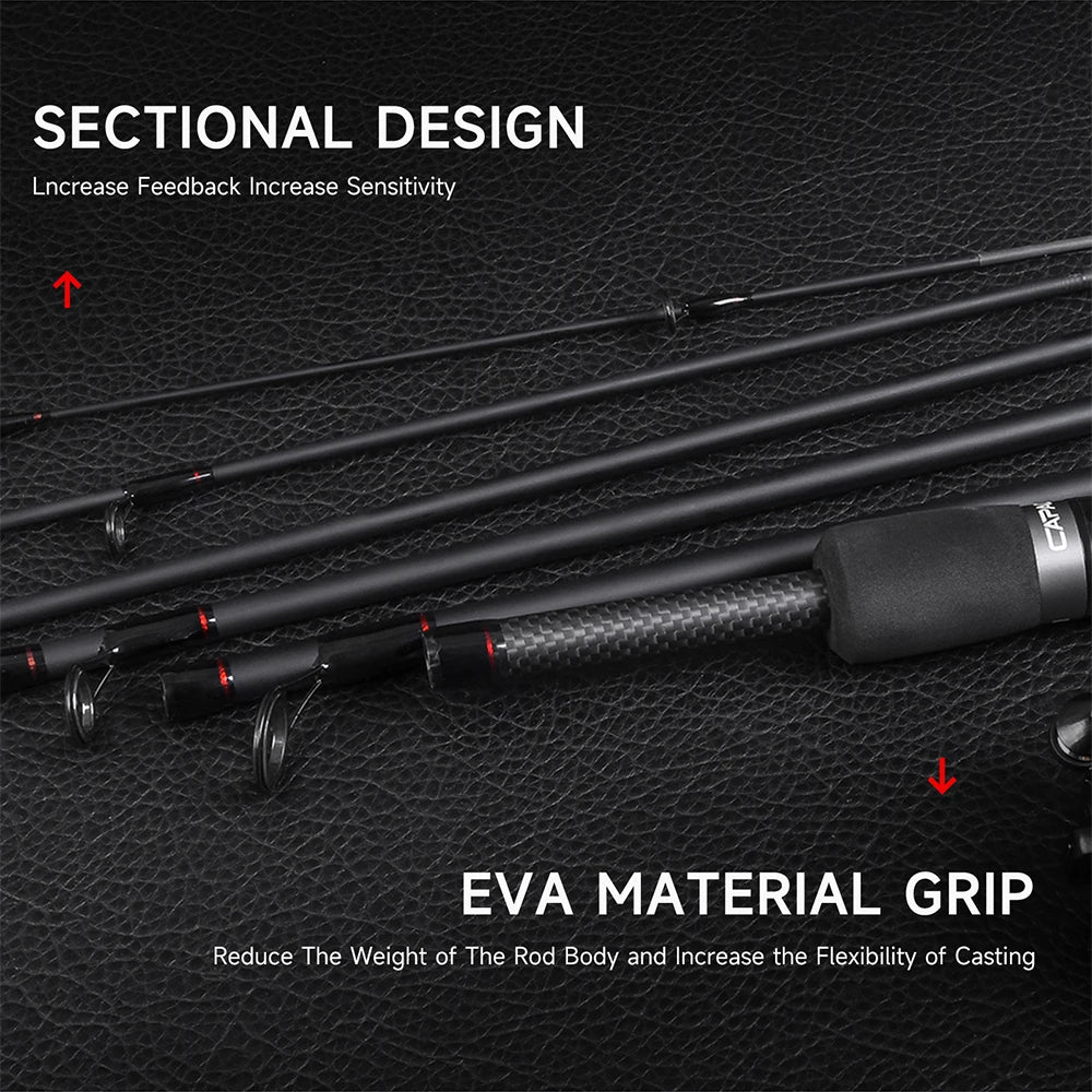 Professional Carbon Fiber Fishing Lure Rod 2.1/2.4/2.7M Ultra Light Spinning Casting Rod for Bass Pike Fishing Tackle Accessory