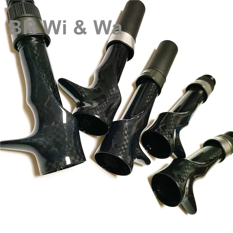 BR Wi & Wa Carbon Reel Seat 3K Woven Carbon Fiber  Body With FUJI Hood DIY Spinng Fishing Rod Casting Rod Repair  Building 1PCS