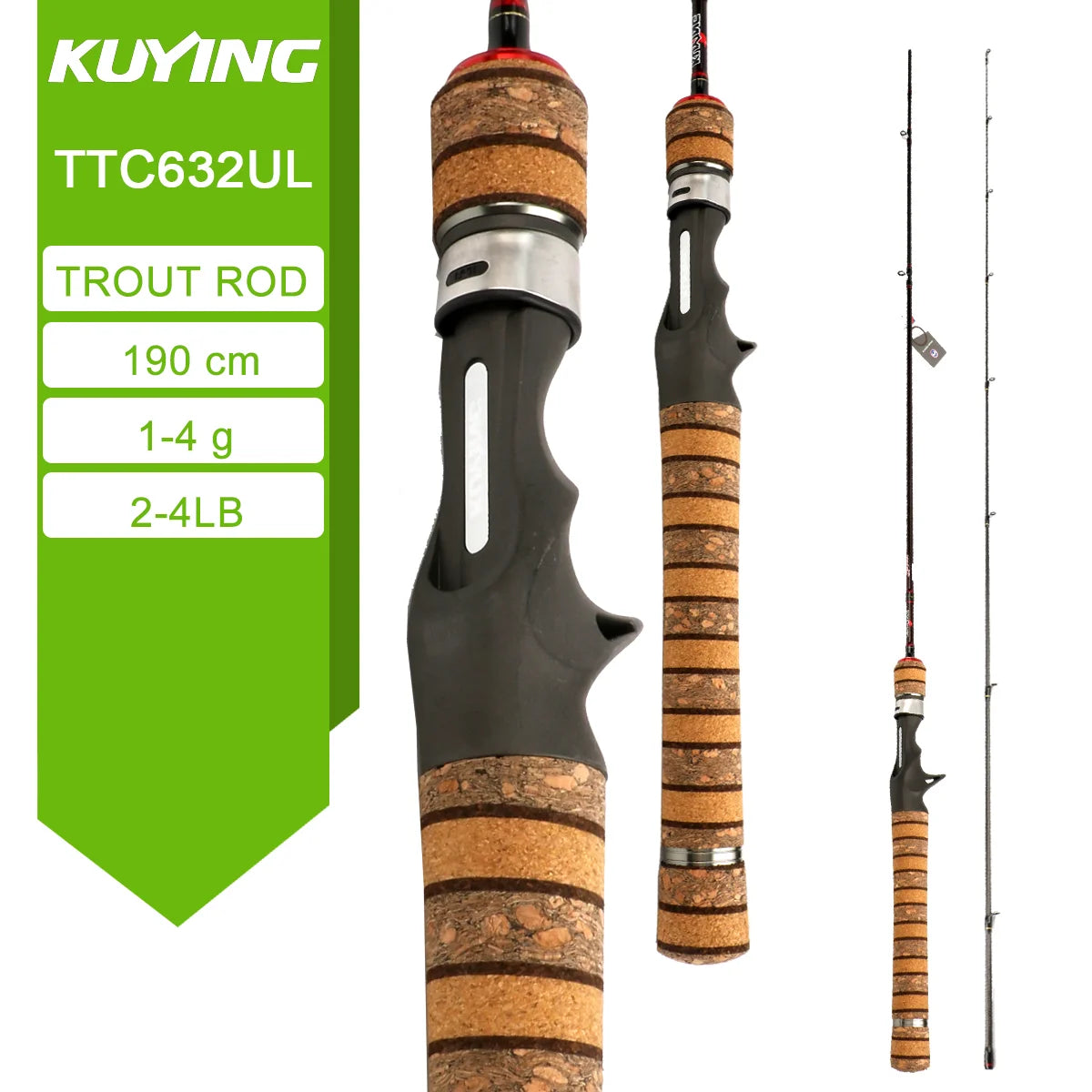 KUYING TETON Stream Trout 1-3lb 2-4lb 3-8lb Fishing Rod Lure Cane Spinning Baitcasting FUJI Carbon UL L SUL Ultralight
