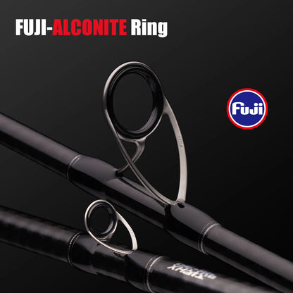 PURELURE Amaro Pro 10-80g 8ft Spinning Rod For Bass High Carbon Long Throwing Fishing Rod In FUJI Accessories Travel Casting