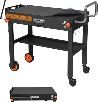 Hot-sellingPortable Outdoor Grill Cart for Blackstone Griddle and Weber, Wheeled and Foldable