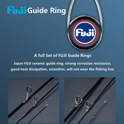 Fuji Guide Ring,Carbon Fiber Ultralight UL Lure Rod,Carp,Trout,Bass,Small Fish Rod,Spinning / Casting Rod,1.8m Fishing Pole Tool