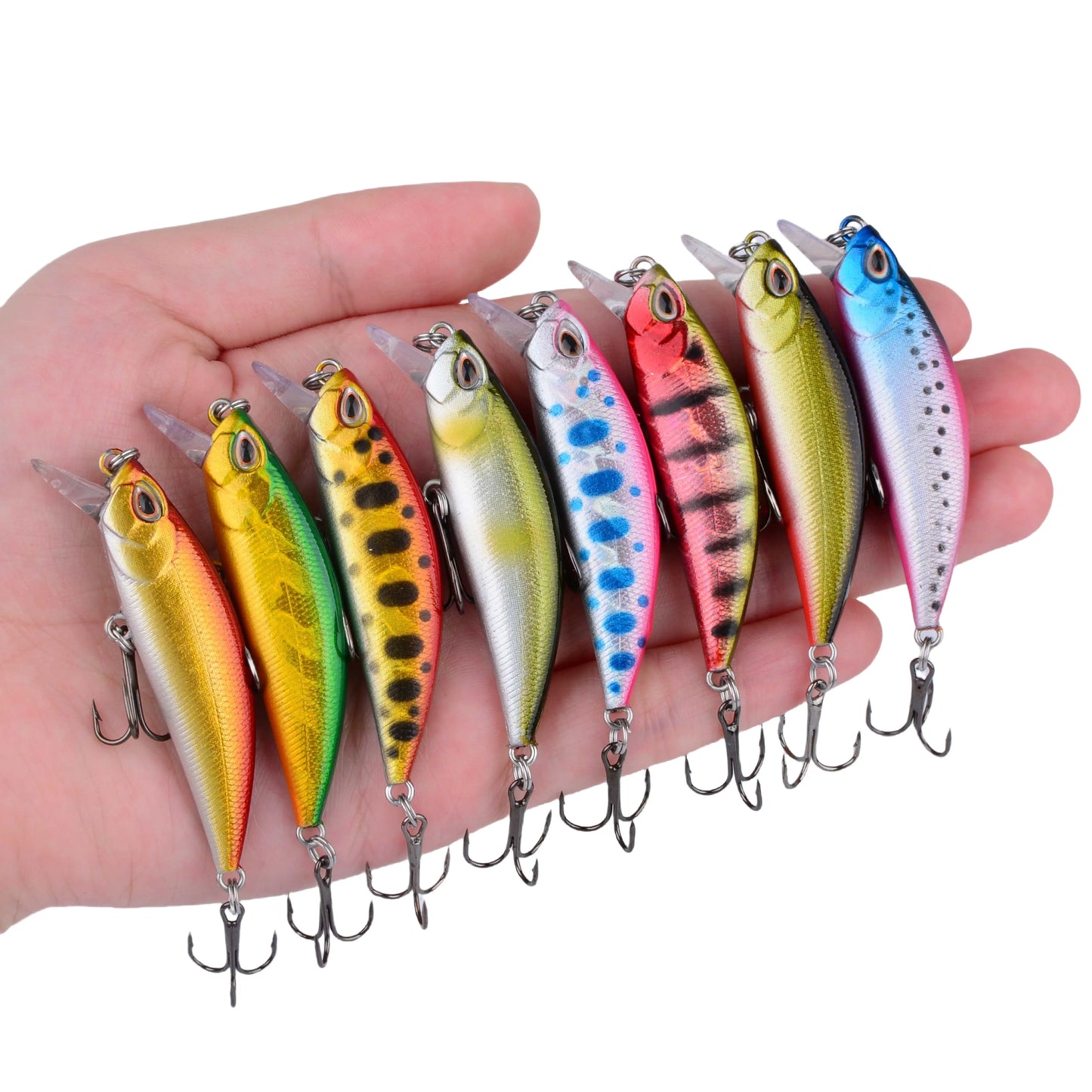 1pc Fishing Lures Kit Sinking Minnow Trout Artificial Bait Crank Bait Bass Fishing Tackle
