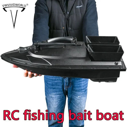 MBLN Remote Control Fishing Bait Boat, 500m Range, Single Hopper, 2kg Load, Waterproof, Cruise Control, One-Key Return.,VX